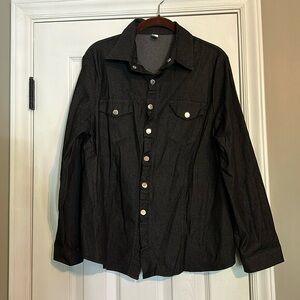 NWOT - Black Denim Top